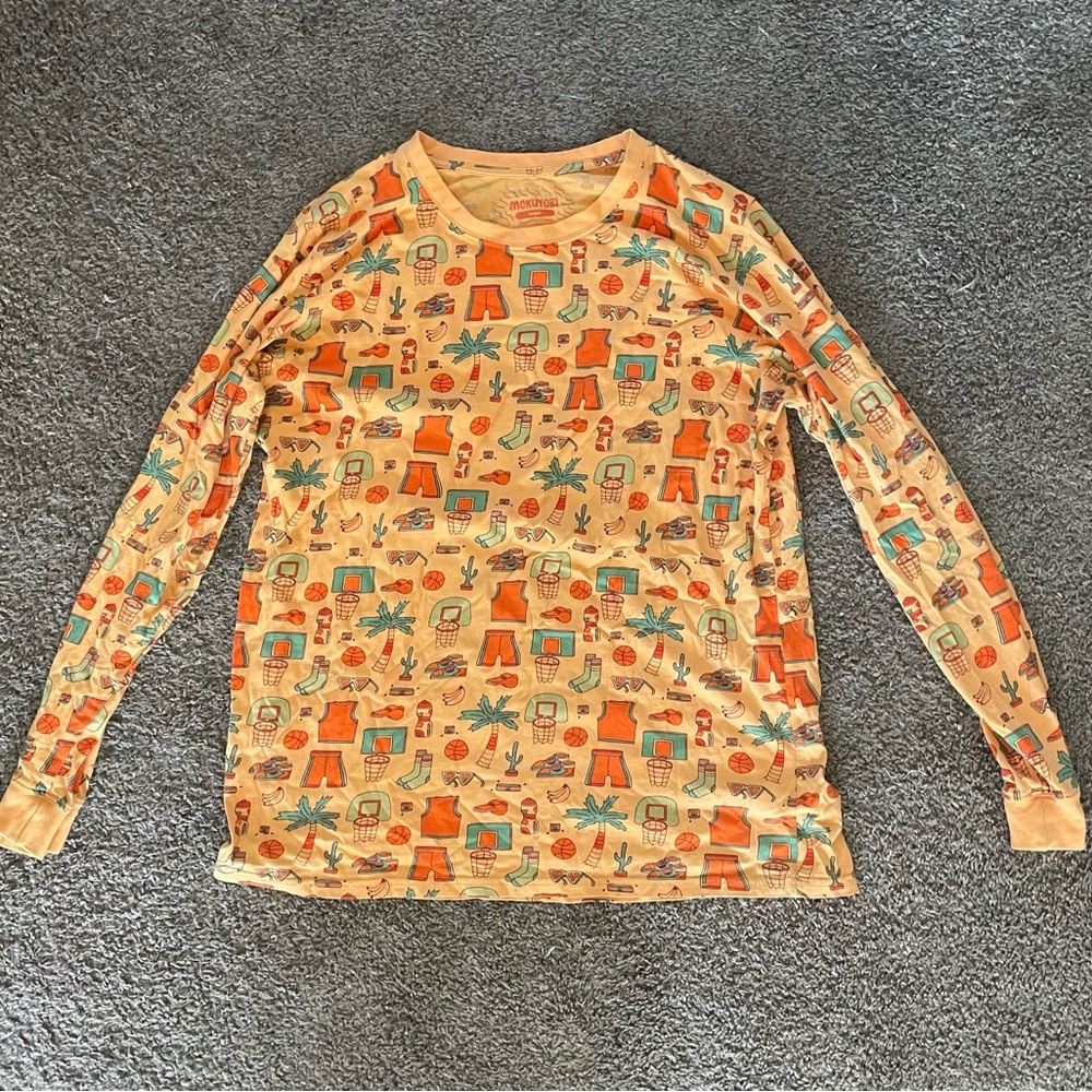 Mokuyobi Mens basketball pattern Long Sleeve Shirt